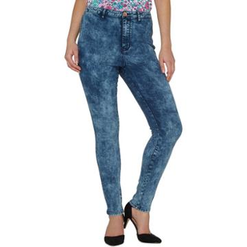 George Uk Women's High Waisted Acid Wash Skinny Jeans