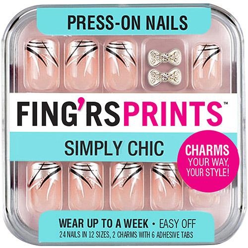 Fing'rs Prints Simply Chic Press-on Nails, Born Chic Count
