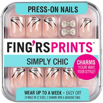 Fing'rs Prints Simply Chic Press-on Nails, Born Chic Count