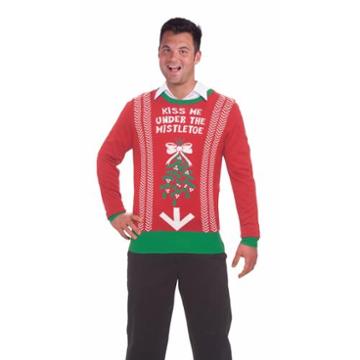 Ugly Christmas Under The Mistletoe Adult Sweater