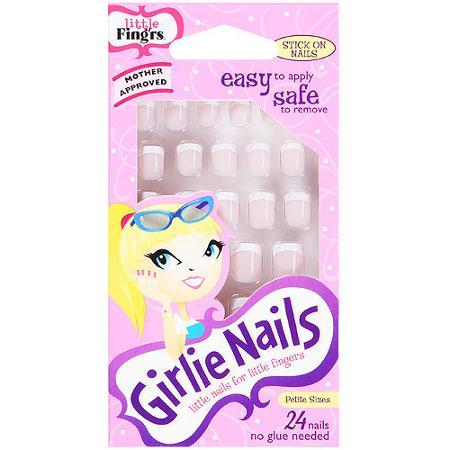 Fingrs Stick-on Girlie Nails, Sparkle Tip French, Pack Of 2