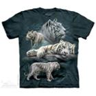 The Mountain Blue-green 100% Cotton White Tiger Collage T-shirt New