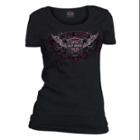 Harley-davidson Medium Women's Metallic Ink Bar & Shield Short Sleeve Tee, Black (m) 30293797