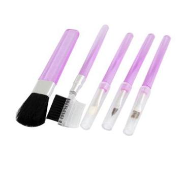 Unique Bargains 5 In 1 Women Make Up Tool Eyeshadow Applicator Eyebrow Comb Blusher Brush Set
