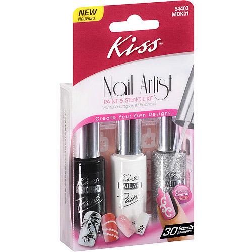 Kiss Nail Artist Paint And Stencil Kit Pc