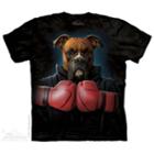The Mountain Black 100% Cotton Boxer Rocky Realistic Graphic T-shirt