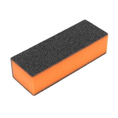 Unique Bargains Black Orange Nail Polish 4 Way Buffer Manicure File Polishing Block Smooth Tool