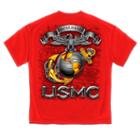 Usmc United States Marine Corps Semper Fidelis T-shirt By Erazor Bits, Red
