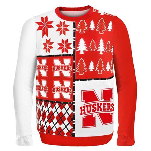 Nebraska Busy Block Ncaa Ugly Sweater