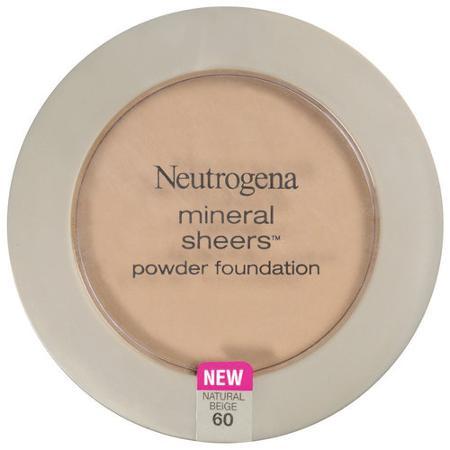 Neutrogena Mineral Sheers Powder Foundation, Natural Beige [60], 0.34 Oz