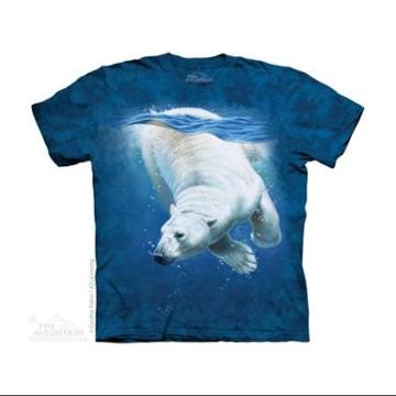 The Mountain Blue Cotton Polar Bear Dive Ch Design Novelty Youth T-shirt (l) New