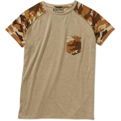 Generic Men's Camo Color Block Short Sleeve Tee