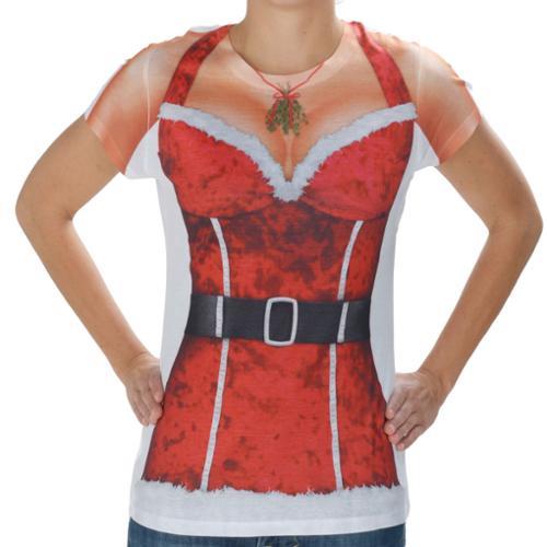 Faux Real Sexy Mrs. Santa Ugly Christmas Sweater T-shirt