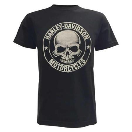 Harley-davidson Medium Men's H-d Skull Badge Short Sleeve T-shirt Black (m) 30298293