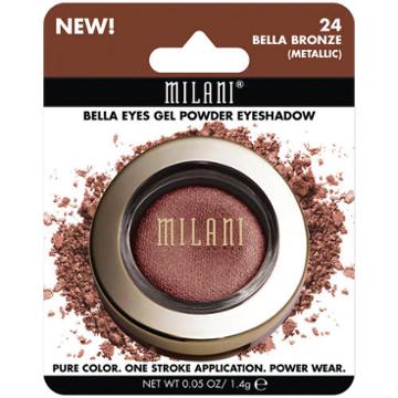 Milani Bella Eyes Gel Powder Eyeshadow, 24 Bella Bronze Metallic, 0.05 Oz