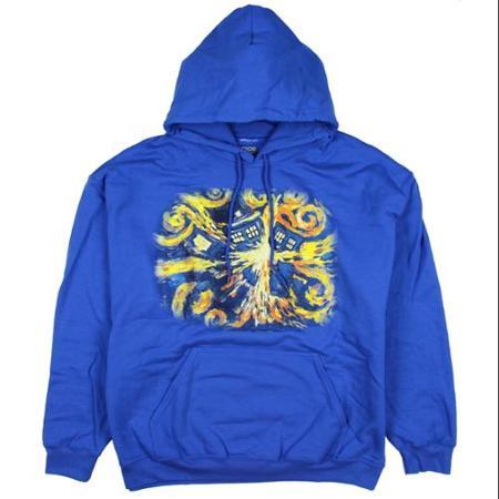 Doctor Who Womens Van Gogh Exploding Tardis Hoodie (xxx-large)