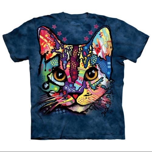 The Mountain Blue Cotton Patches The Cat Design Parody Novelty Adult T-shirt (l)