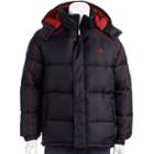 Generic Men's Bubble Hoodie Jacket With Contrast Color