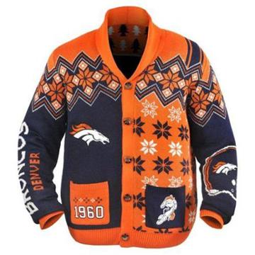 Denver Broncos Nfl Adult Ugly Cardigan Sweater