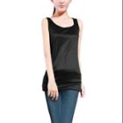 Allegra K Women's Multicolor Chiffon Sheer Oversized Blouse (size / 8)