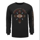 Harley-davidson Medium Men's Screamin' Eagle Flame Long Sleeve Shirt (m) Harlmt0232