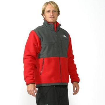 The North Face Men's 'denali' Red/ Grey Jacket