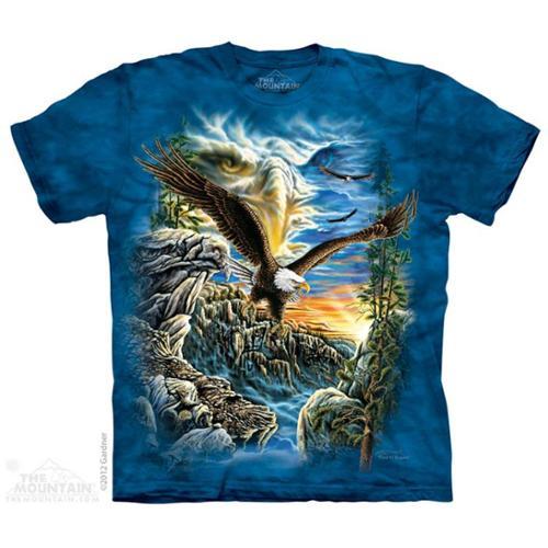 The Mountain Adult Dark Blue 100% Cotton Find 11 Eagles T-shirt