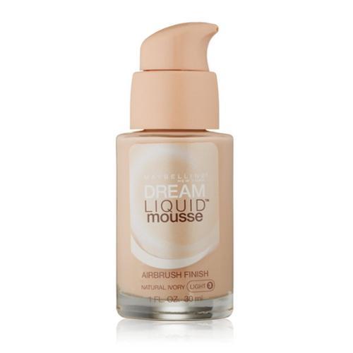 Maybelline Dream Liquid Mousse Airbrush Foundation, Natural Ivory, Light [3], 1 Oz (pack Of 2)