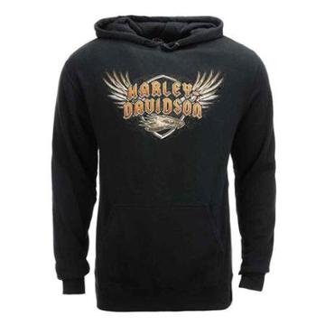 Harley-davidson Large Mens Screamin' Eagle Shielded Wings Sweatshirt, (l) Harlms0066