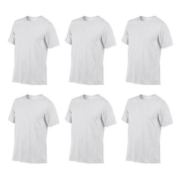 6) Gildan Dry Fit Mens Medium Md Adult Short Sleeve Performance T-shirt White