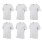 6) Gildan Dry Fit Mens Medium Md Adult Short Sleeve Performance T-shirt White