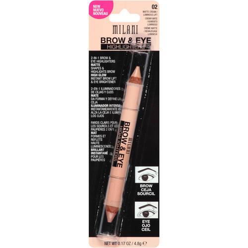 Milani Brow & Eye Highlighters, 01 Matte Cream/luminous Lift, 0.17 Oz