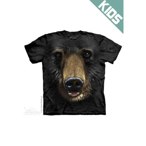 The Mountain Black 100% Cotton Black Bear Face Awesome Youth T-shirt
