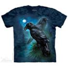 The Mountain Dark Blue 100% Cotton Ravens Realistic Graphic T-shirt