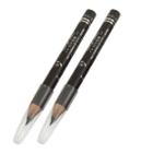 Unique Bargains 2pcs Black Eyeliner Lip Eyebrow Liner Pencil Makeup Tool For Ladies