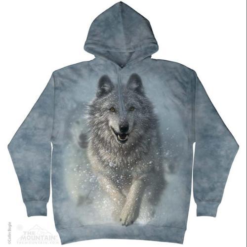 The Mountain White Cotton Snow Plow Awesome Animal Hoodie Cool New