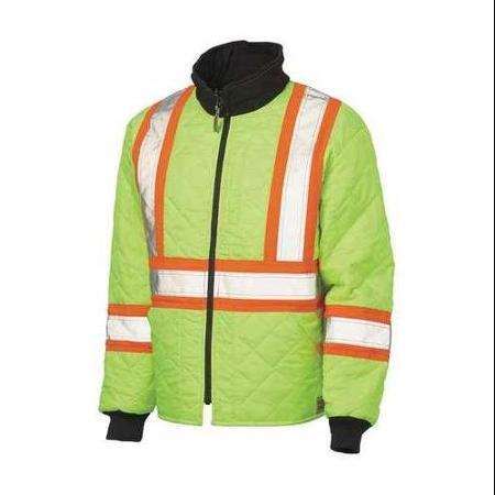 Work King S24121-2xl-flgr Hi-vis Revrsbl Jacket, Class 2, Flo Grn, 2x
