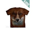 The Mountain Brown Cotton Big Face Fox Awesome Animal Youth T-shirt