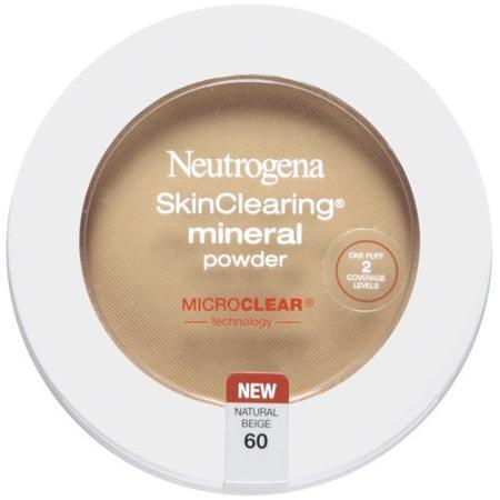 Neutrogena Skinclearing Mineral Powder, Natural Beige [60], 0.38 Oz
