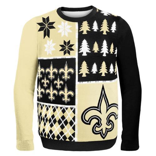 New Orleans Saints Busy Block Nfl Ugly Sweater Xx-large
