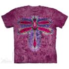 The Mountain Adult Purple 100% Cotton Dragonfly Tie Dye T-shirt