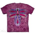 The Mountain Adult Purple 100% Cotton Dragonfly Tie Dye T-shirt