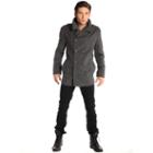 Alpine Swiss Jake Mens Pea Coat Wool Blend Double Breasted Dress Jacket Peacoat Gray