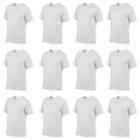 12) Gildan Mens Md Medium Adult Performance Dry Fit Short Sleeve T-shirt White