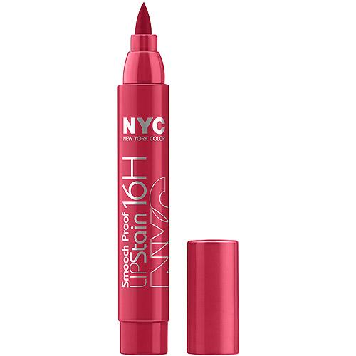 N.y.c. New York Color Nyc Smooch Proof 16hr Lip Stain 7 Rock On Ruby, 0.1 Fl Oz
