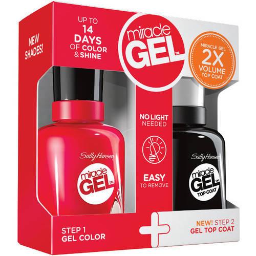 Sally Hansen Miracle Gel Nail Polish Duo Pack, Red Eye, 1 Fl Oz