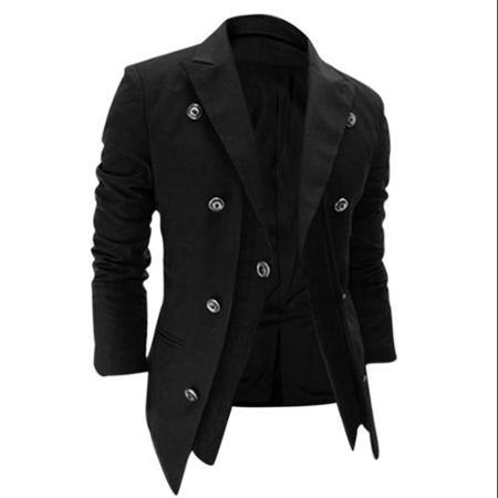 Azzuro Men's Winter Button Closed Back Vent Casual Layered Blazer Jacket (size / 40)