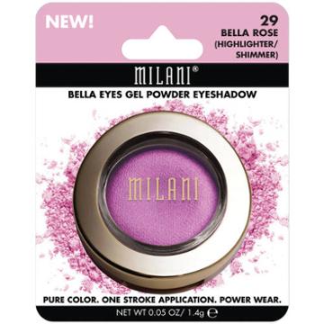 Milani Bella Eyes Gel Powder Eyeshadow, 29 Bella Rose Highlighter/shimmer, 0.05 Oz