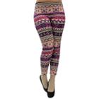 Luxury Divas Purple Colorful Holiday Snowflake Leggings Size /x-large