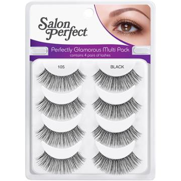 Salon Perfect Glamorous Multi Pack Eyelashes 5 Black, 4 Pr